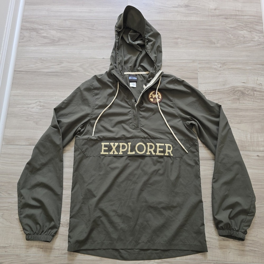 Disney Parks Pixar Up Explorer Half Zip Sweatshirt Jacket XS Lightweight